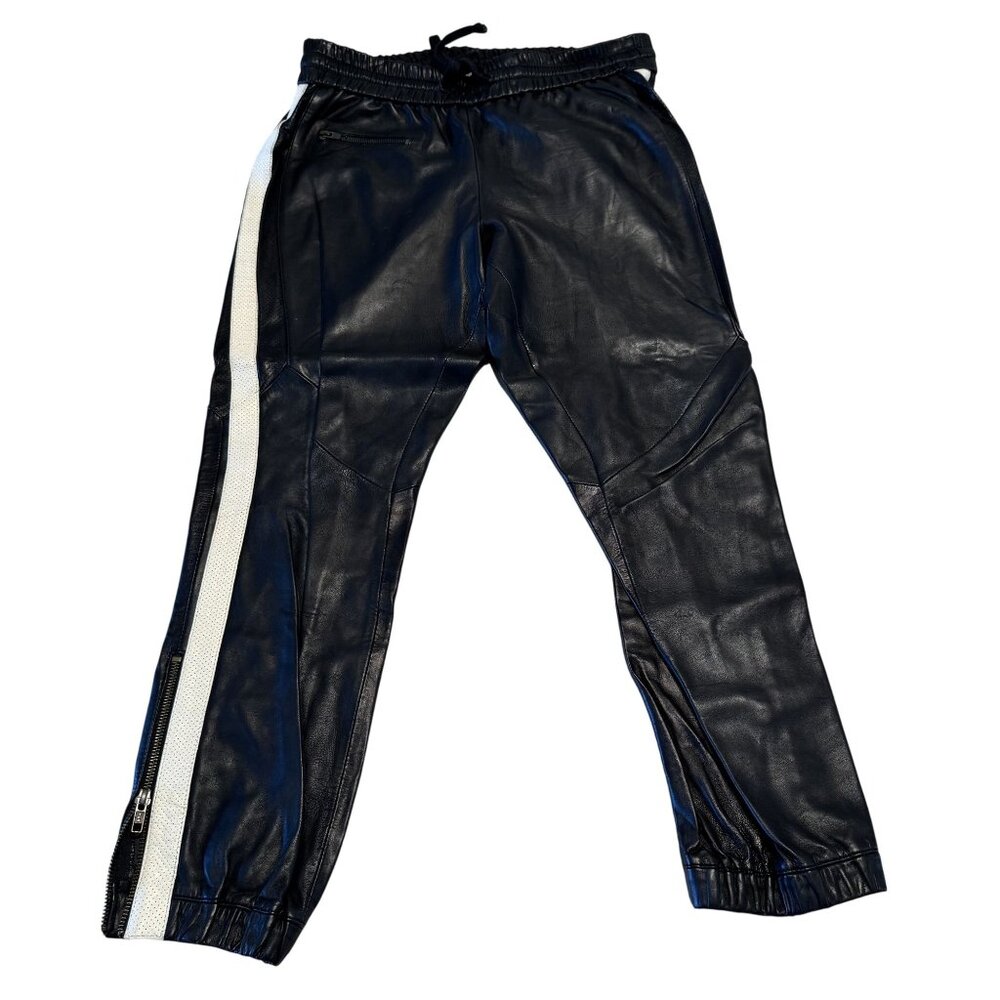 Pam & Gela Black Side Stripe Drawstring Joggers Pants Women's Size Medium M